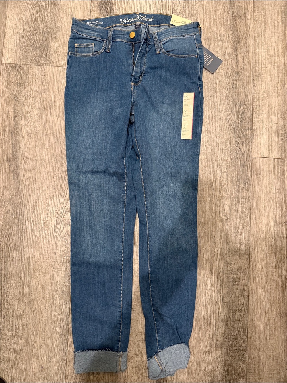 Universal Thread Blue Boyfriend Jeans with Cuffed Hem
